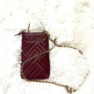 Tory Burch burgundy mini bag